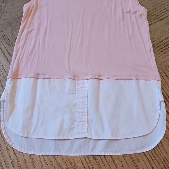 BCBGMAXAZRIA pink and white sleeveless top XXS fit a size S too - Picture 4 of 8